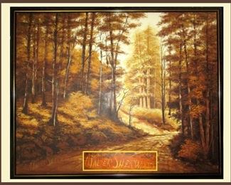 HUGE Signed Painting by Canadian Artist Walter Sherwood 