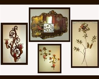 Hollywood Glam Stuff including a Large Ornate Mirror 