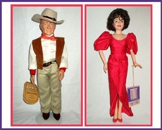Effanbee John Wayne Doll; Symbol of the West, The Second of Effanbee's Legend Series and Joan Collins Dynasty TV Collection Doll; Both with Original Boxes 