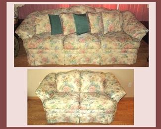 Sofa and Matching Love Seat 