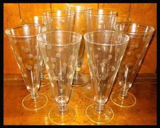Set of Mid Century Modern Pilsner Glasses 