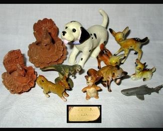 Tiny Critters including a Bobble Head Dalmatian 