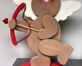 Valentine's Day Wood Bear Handmade