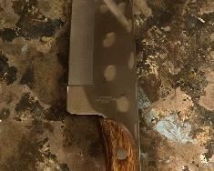 Vintage Interpur Stainless Steel Japan Chef's Knife w Wood Handle