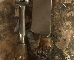 Vintage Sheffield Carving Set w Bone Handle