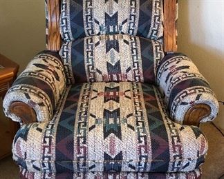 Reclining Sofa, Loveseat and Chair, Coffee Table and 2 End Tables, Canvas Art