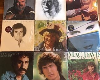 Vinyl: Willie Nelson, John Denver, Mac Davis, Kenny Rogers, Jim Croce, Neil Diamond