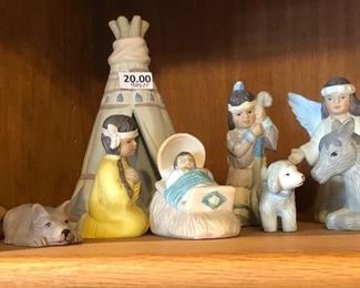 Miniature Native American Nativity 