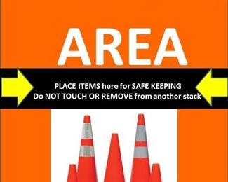 holding area signs