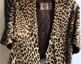Vintage dyed fun leopard shawl