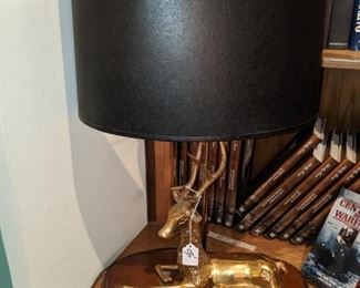 Brass deer lamp. Very nice