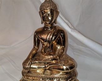 Solid brass /. Thoughtful buddha. Very heavy