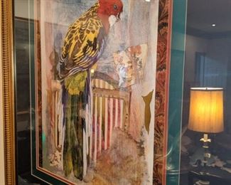 Large and colorful parrot print