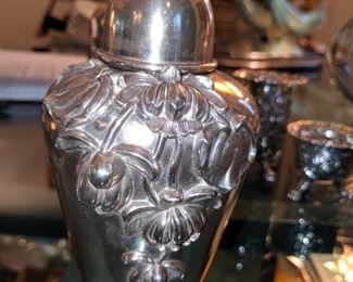 Sterling silver shaker very ornate.