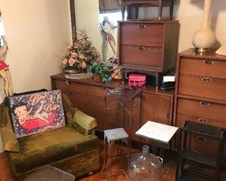 Vintage furniture such as Hooker Mainline Bedroom pieces!