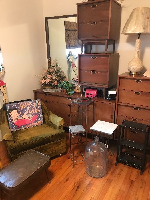 Vintage furniture such as Hooker Mainline Bedroom pieces!