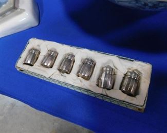 Sterling silver salt shakers