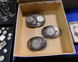 Ike dollar belt buckles