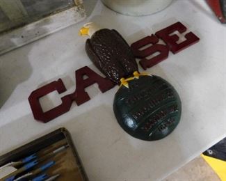 Case cast iron tractor sign