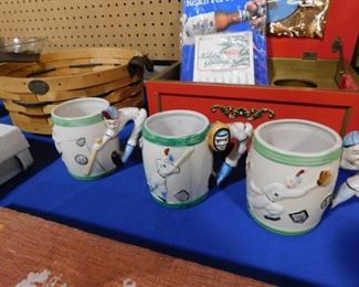 Antique baseball mugs