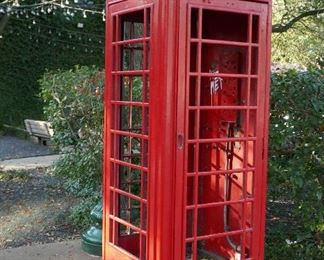 Vintage English Metal Phone Booth