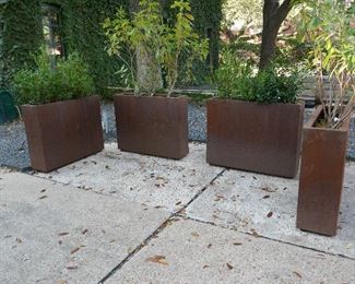 Large Metal Planters