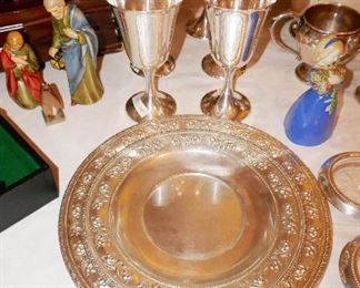Sterling Plates, bowls and goblets
