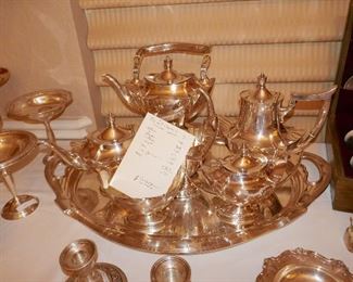 Sterling Tea & Coffee Service inc. SOLID STERLING TRAY