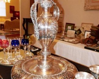 FINE Silver Plate Centerpiece (is vase in center of top)