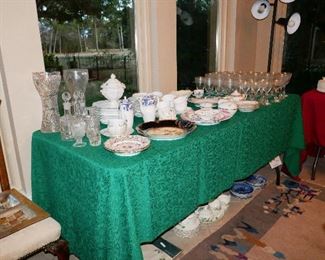 Limoges, Wedgwood, Cut and pressed Glass and more