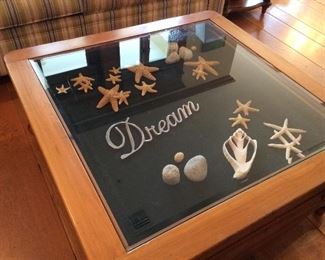 Shadowbox coffee table-- show off your shell collection!