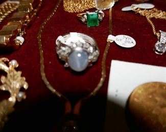 STAR sapphire w/ diamonds