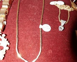 1 ct diamond and gold necklace