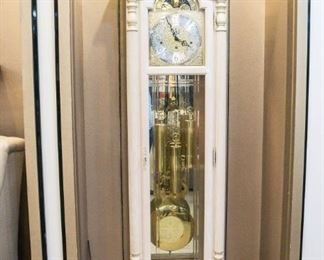 This Howard Miller Grandfather Clock was one of our Florida purchases! We've had several Grandfather Clocks over the years, but never one like this. Love the color - and in great working condition!