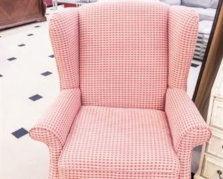 Decor-Rest Wing Back gingham chair!