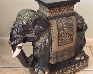 Vietnam Ceramic Elephant Table, 22 1/2" H.