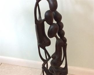 Carved Wood African Art, 34" H.