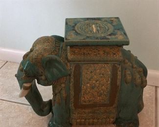 Vietnam Elephant Table, 18" H.