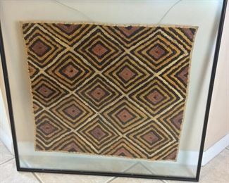 Zaire Kuba Cloth, 34" x 34".