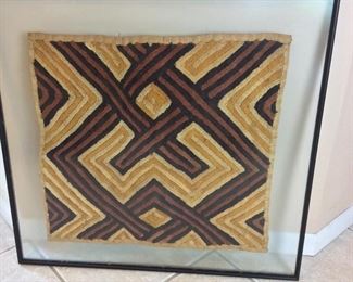 Zaire Kuba Cloth, 34" x 34".