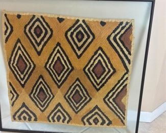 Zaire Kuba Cloth, 34" x 34".