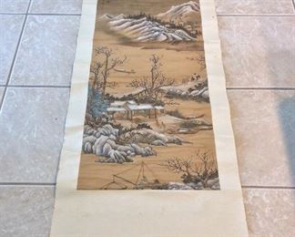 Chinese Scroll, 7' Length. Purchased in Taiwan circa 1965.