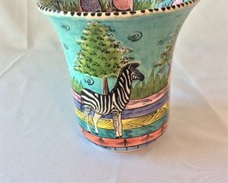 Hand Painted Vase, Penzo, Zimbabwe. 