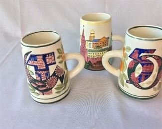 50th Anniversary of the Soviet Union Ceramic Mugs and Kremlin Moscow Ceramic Mug.