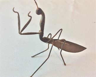 Praying Mantis Metal Art, 6" H.