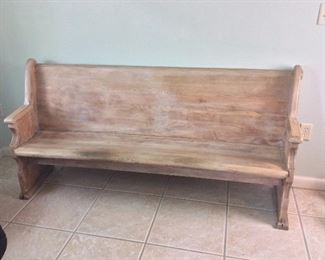 Church Pew Bench from Georgetown, Washington, D.C., 73" L.