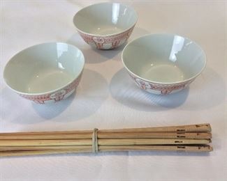 Bowls and Chopsticks. 