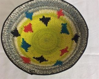 Colorful Wire Bowl, 2 3/4" H, 9 1/2" diameter.