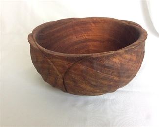 Philippines Wood Bowl, 12" diameter, 5 1/2" H.