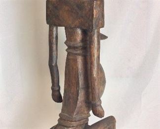 Carved Wood Fertility Statue, 39" H.